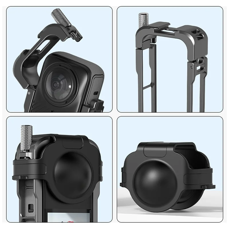2025 جديد-Hepail لقفص معدني لـ Insta360 X4 حافظة توسيع واقية لملحقات كاميرا الحركة Insta 360 X4