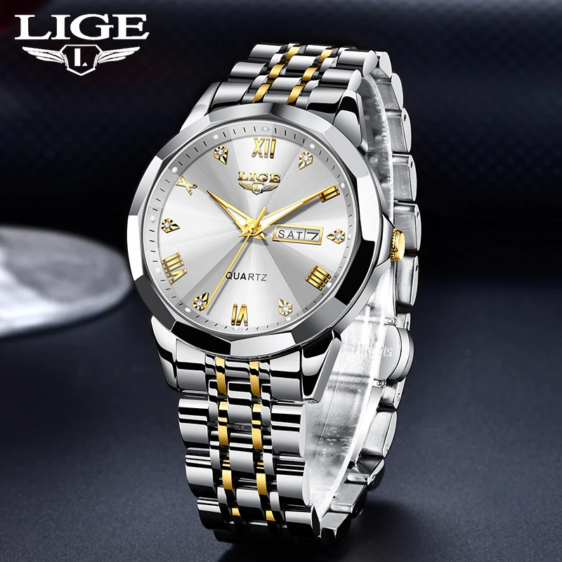 

LIGE Top Brand Luxury Mens Watch Business Casual Quartz Watches For Men Fashion Waterproof Luminous Wristwatch Male Reloj Hombre