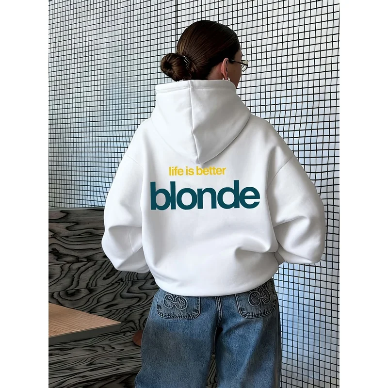 Ladies INS Sweet and cool hoodie for hot girls Perfect everyday streetwear essentials Loose hooded version