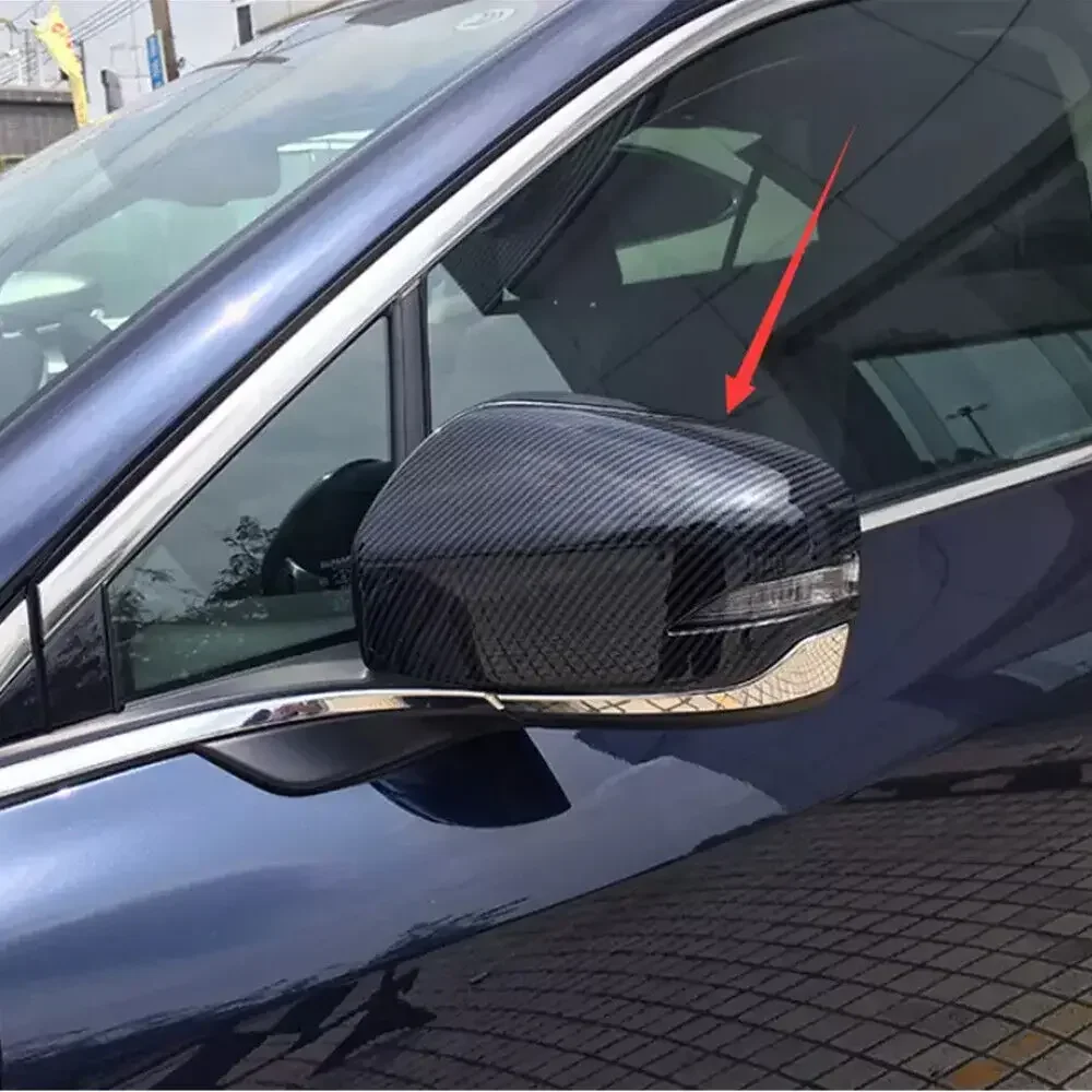 For Subaru Outback 2021 2022 2023 2024 ABS Car Rearview Side Mirror Cover Wing Cap Exterior Door Trim Adhesive Sticker Parts view 3