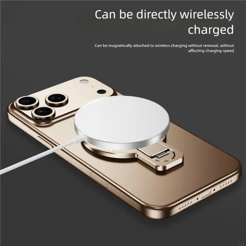 

Тонкий портативный складной магнитный держатель для телефона, алюминиевая подставка для телефона с вращением на 360 градусов,