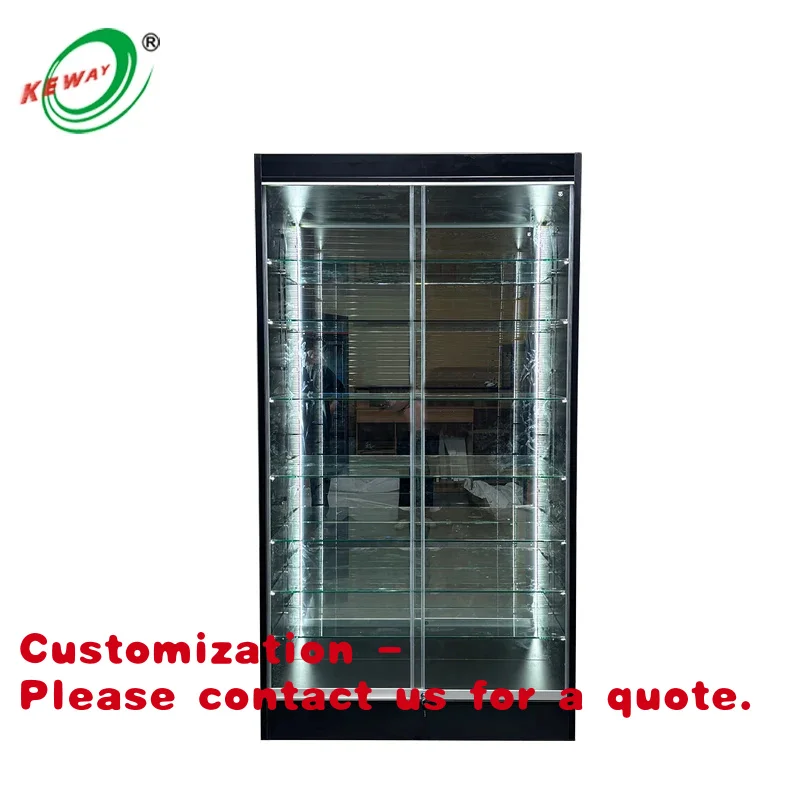 

Customize.Luxury Full View MDF & Tempered Glass Wall with LED Lighting Jewelry Display in Shopping Malls or Stores