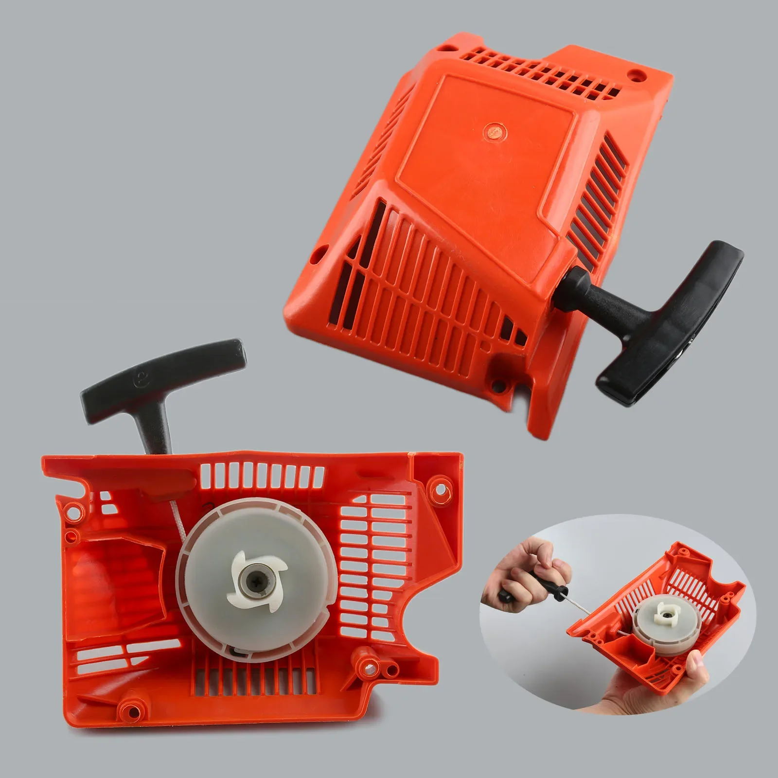 1Pc 45cc 52cc 58cc Chainsaw Single Recoil Pull Starter Assembly Spares Garden Tools for Chinese Chainsaw 4500/5200/5800 Engine