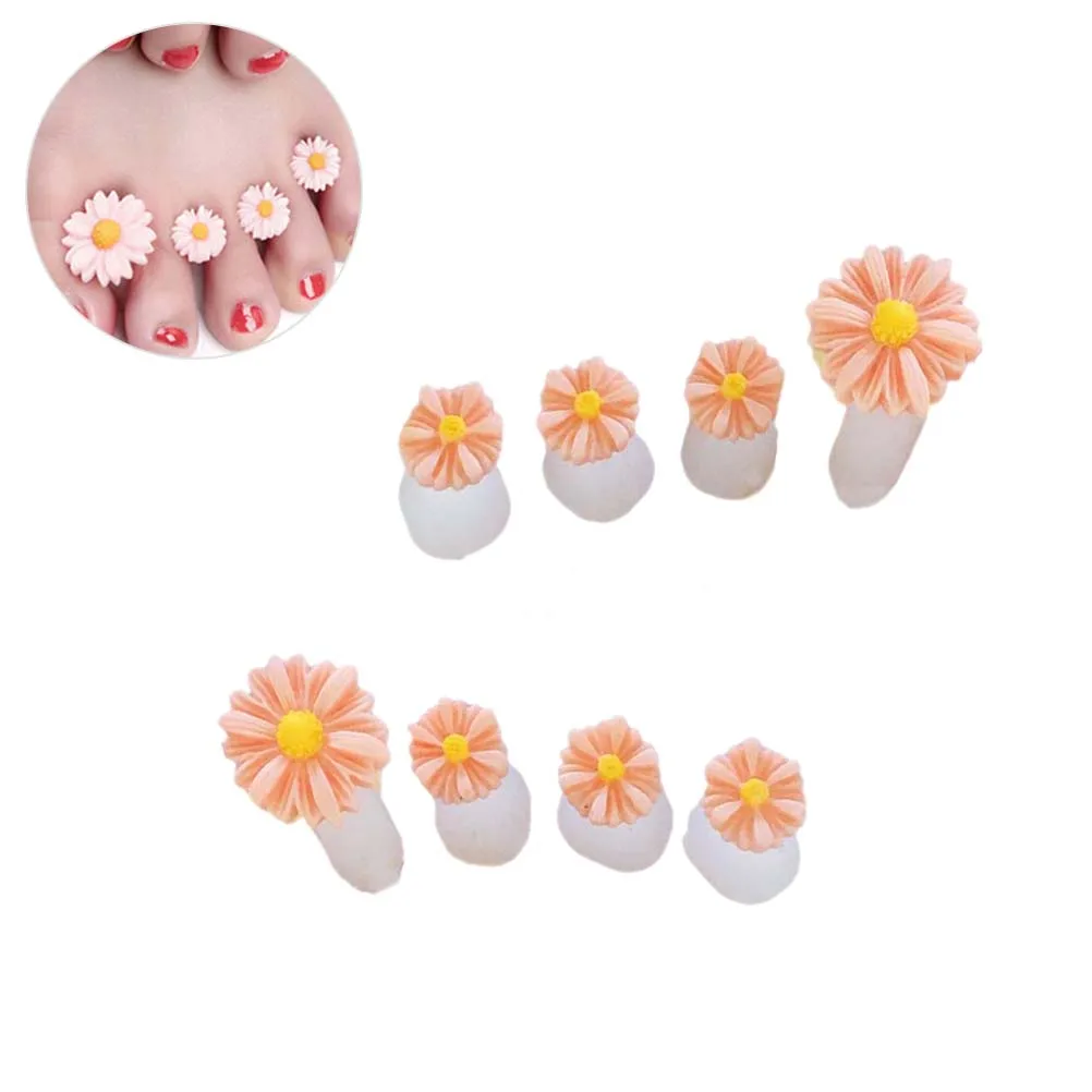 

8 Pcs Manicure Tool Separator Flexible Toe Separators Nail Art Spacers Gasket Silicone