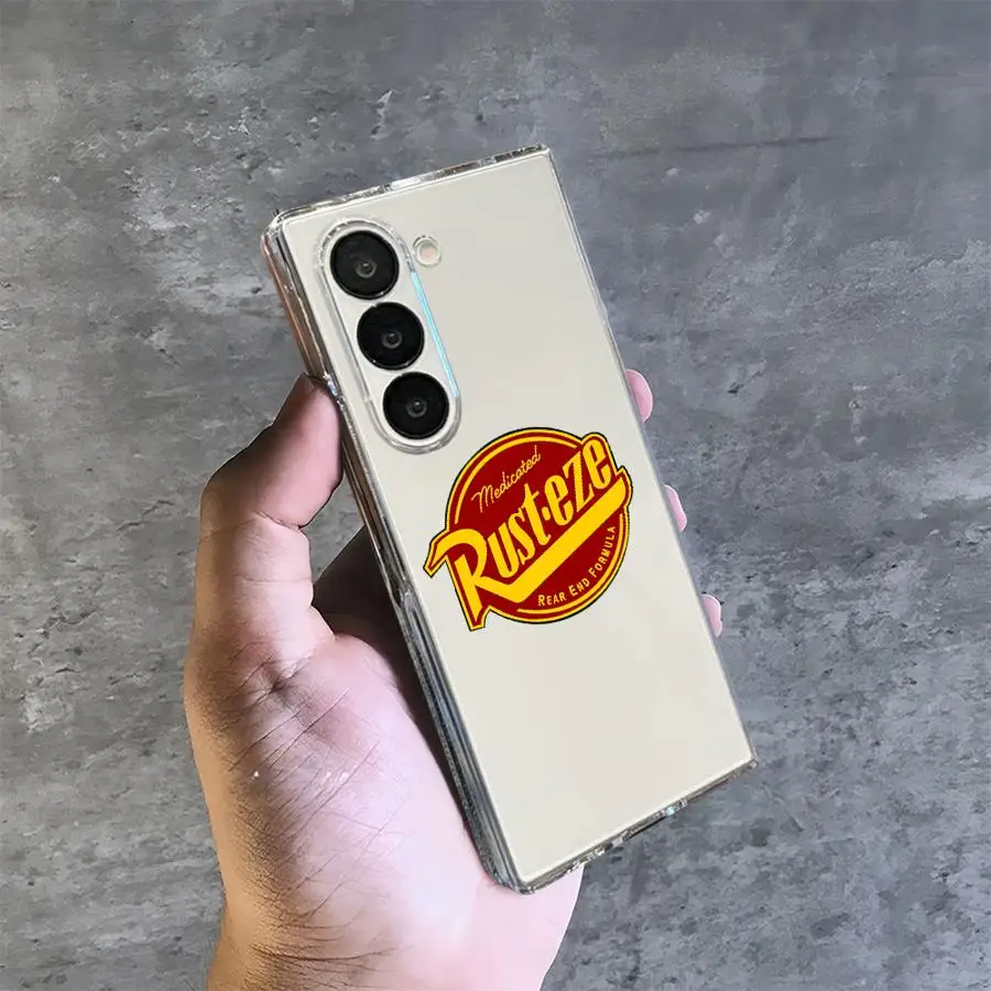 Casing Disney Lightning McQueens untuk Samsung Galaxy ZFold3 ZFold5 ZFold4 ZFold7 ZFold6 Z Lipat 7 6 5 4 3 Sampul Ponsel Keras
