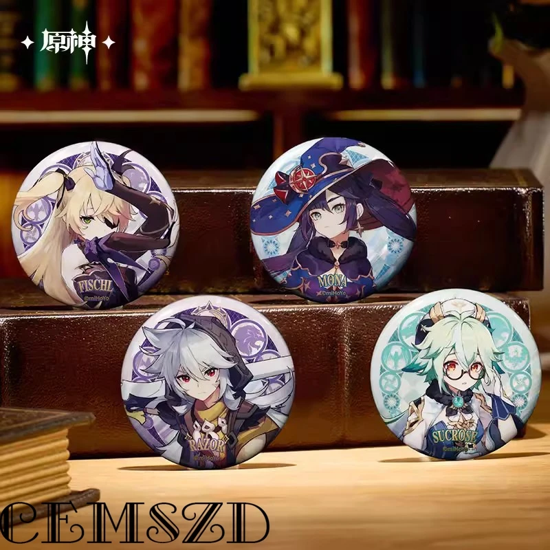 

[Genuine] miHoYo Game Genshin Impact Durin Albedo Fischl Klee Razor Mona Sucrose Venti Cosplay Brooches Anime Badges Props Gifts