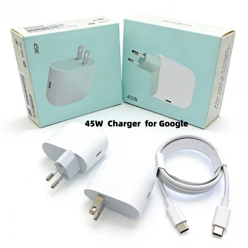 

45W USB-C Charger EU/US for Google 10 9 Pro XL 8 7 6 Pro 6A 7A 8A 9A PD Fast Wall Charging Adapter Compatible With USB-C Devices