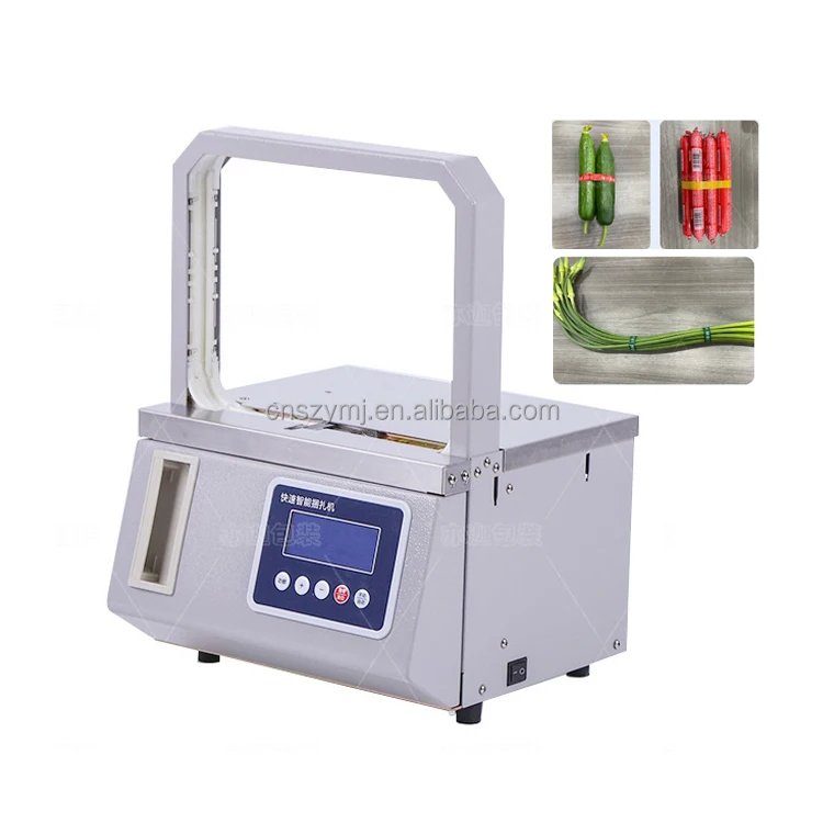 Supermarket Vegetable Binding MachineAutomatic Bundling Machine OPP Strapping Machine Hot-Melt
