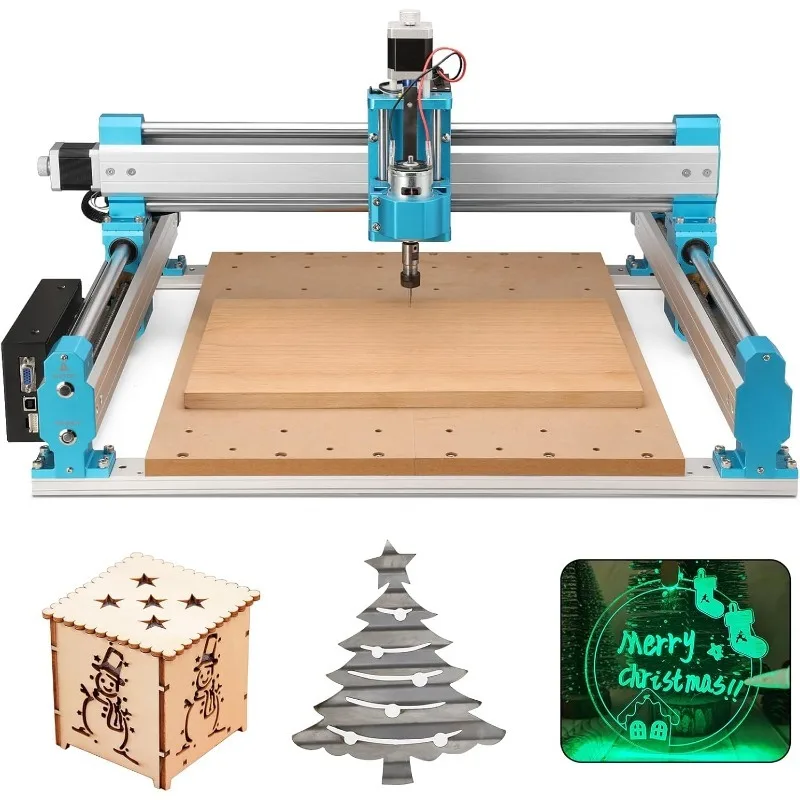Máquina roteadora para fresagem de corte acrílico de metal para carpintaria, controle GRBL, acionada por parafuso de chumbo