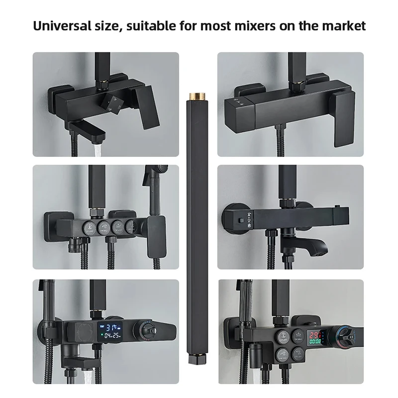 20/30/40/50cm Square Extension Tube G3/4 For Bathroom Shower Faucet General Interface Extension Tubes Extra Extend Pipe