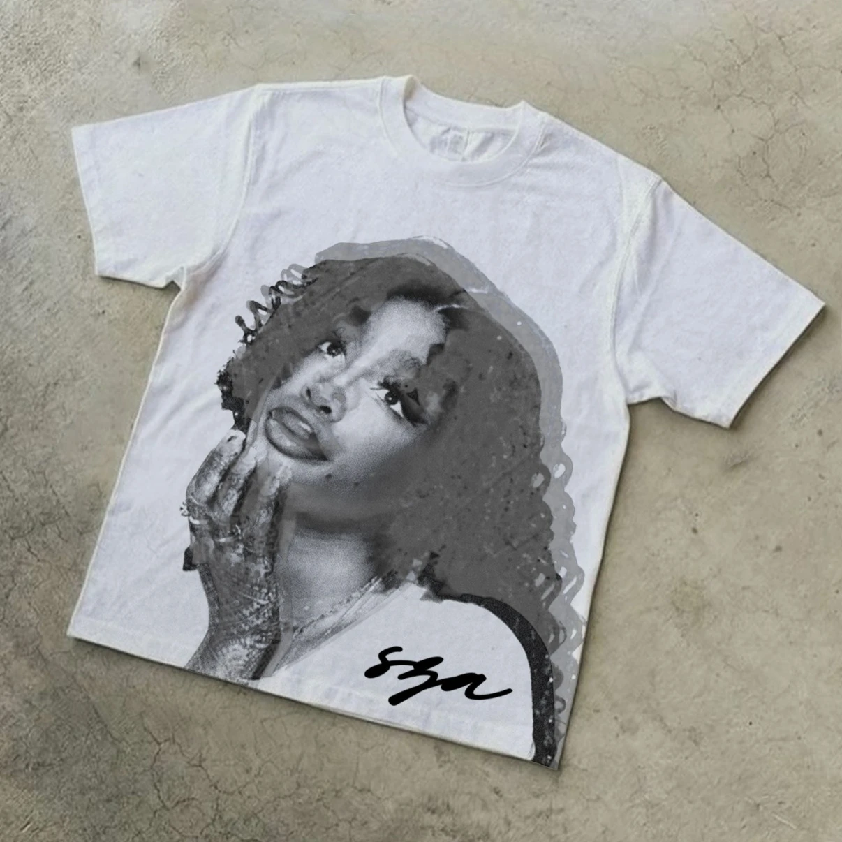 

Vintage Sza Graphic Print Cotton Casual T-shirt Men Y2K Summer Short Sleeves Oversize Y2K T-shirt Streetwear Women Tee Tops