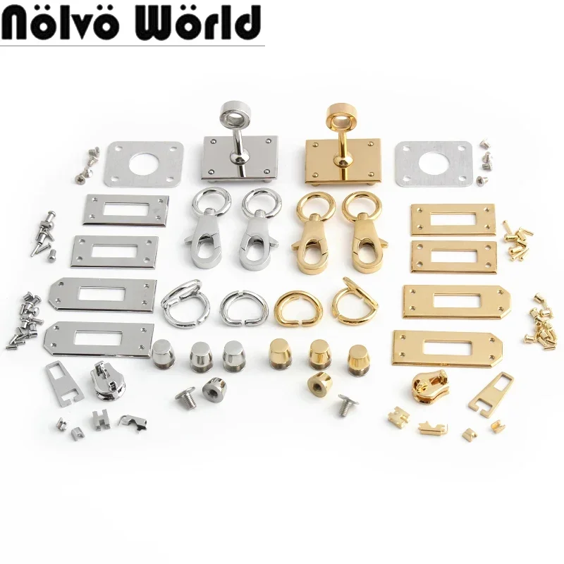 1/4/10Sets Durable Brand Metal Turn Locks For Women Handbags Purse Tote Bags Clasp Closure Buckles DIY Hardware Accessories