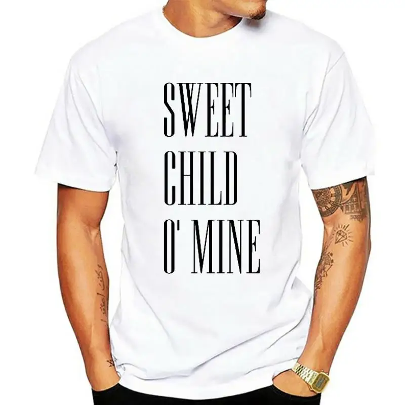 GUNS N ROSES SWEET CHILD O' MINE WHITE SLIM FIT CAMISETA NUEVA camiseta oficial para adultos camiseta para hombres