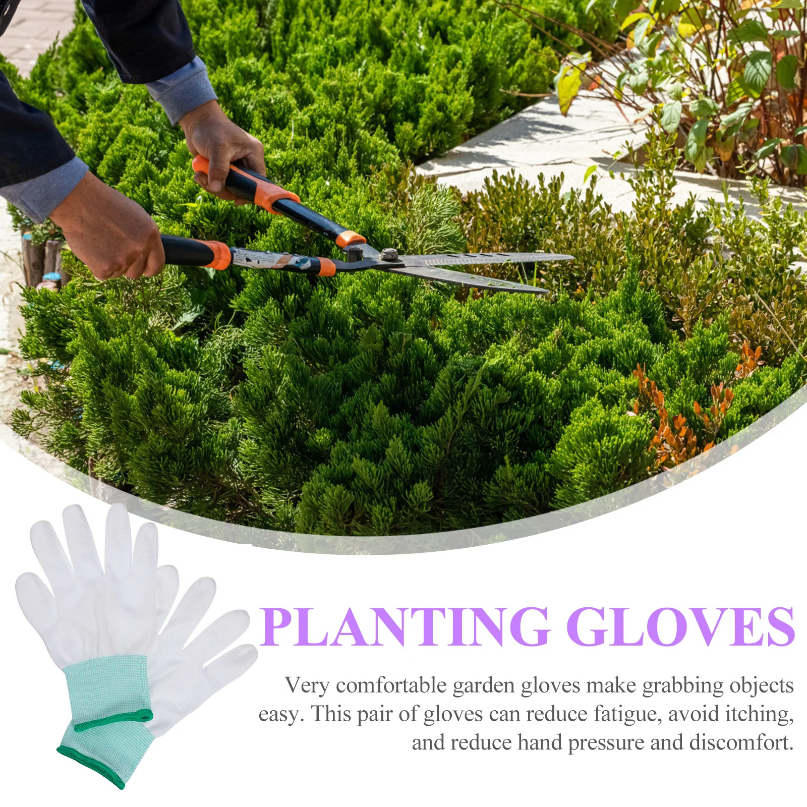 

10Pairs PU Coated Thin Labor Gloves Wear Resistant Flexible Anti Skid Protective Gloves for Automotive Gardening