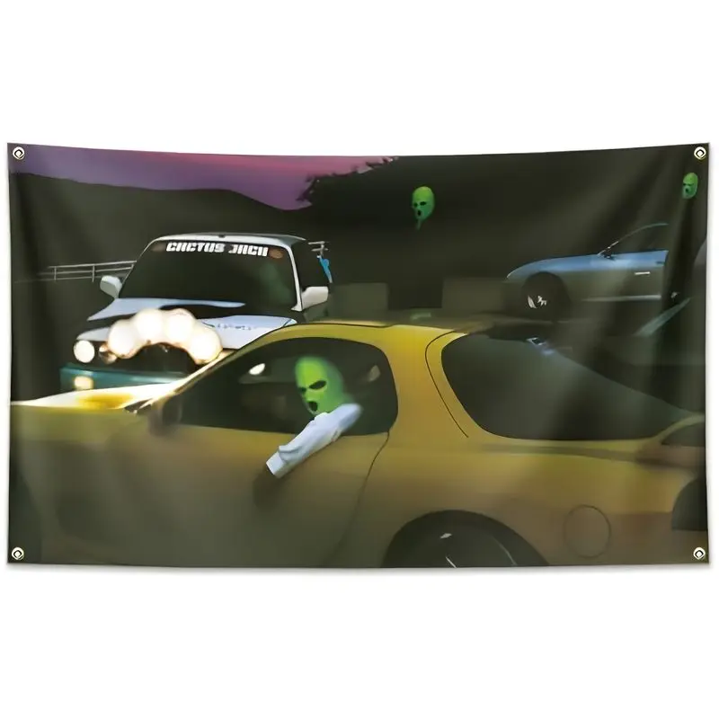 VIKAMA Album Cover Tapestry Hip-Hop Rap Style Bedroom Background, Cool Wall Hanging for Boys Esports Room Decor