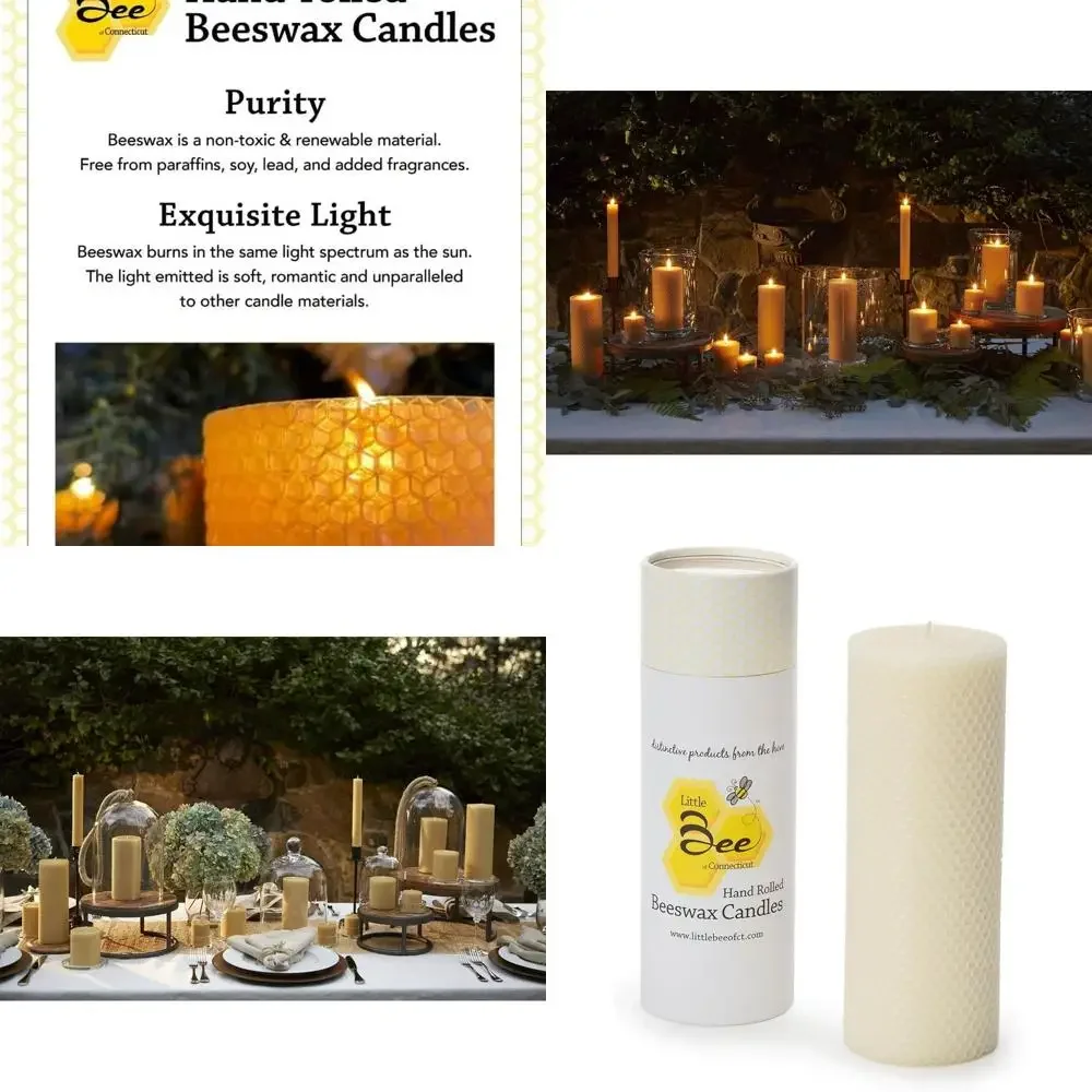 

8-дюймовая свеча из пчелиного воска, ручная работа от Little Bee of CT