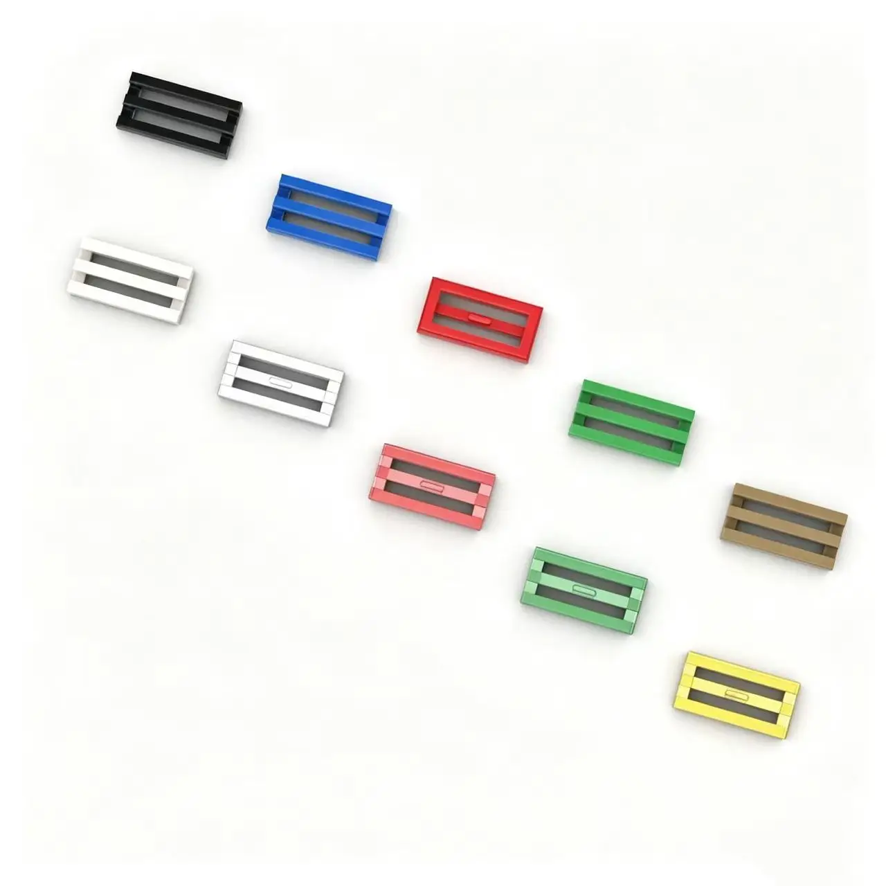 100pcs 2412 MOC Parts Tile Special 1 x 2 Grille Compatible Bricks DIY Assmble Building Blocks Particle Kid Puzzle Brain Toy Gift