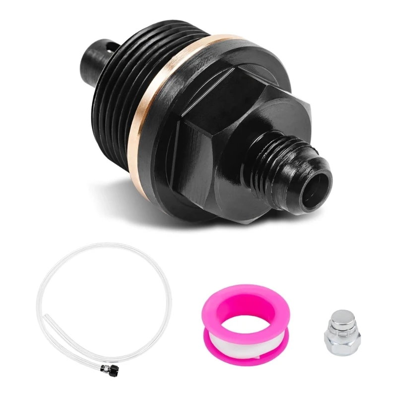 XA6H Oil Pan Connection Tool Set for Engine Start-Up Service, Threaded Fitting with Hose, Seal Tape, Cap and Size Guide for
