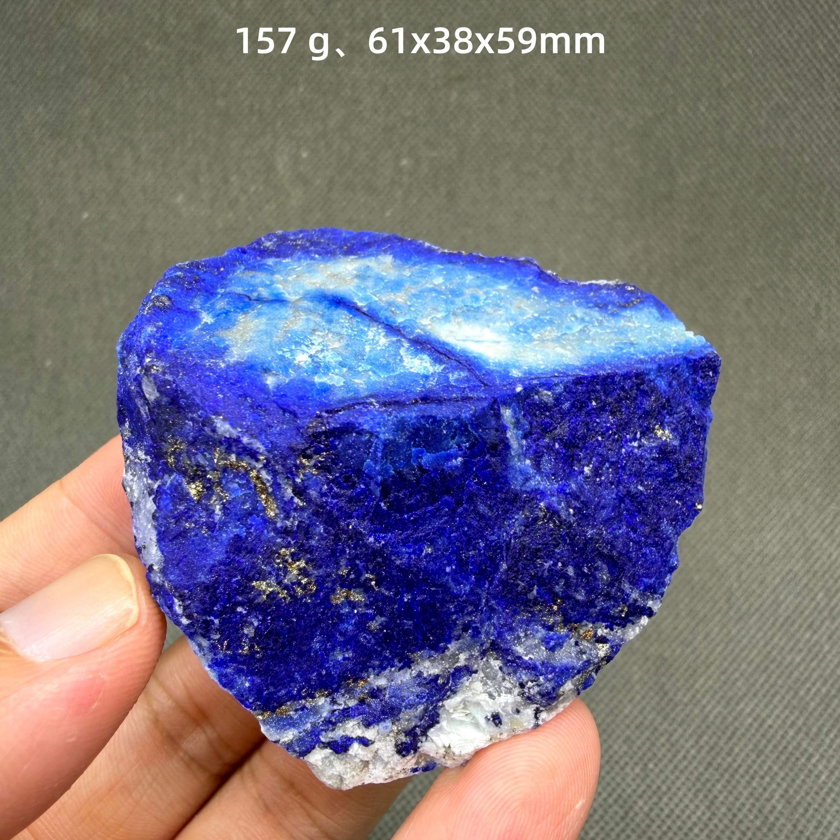 Natural Lapis Lazuli associated with  Pyrite Alternating Layers Royal Blue & Metallic Gold Crystals Collector