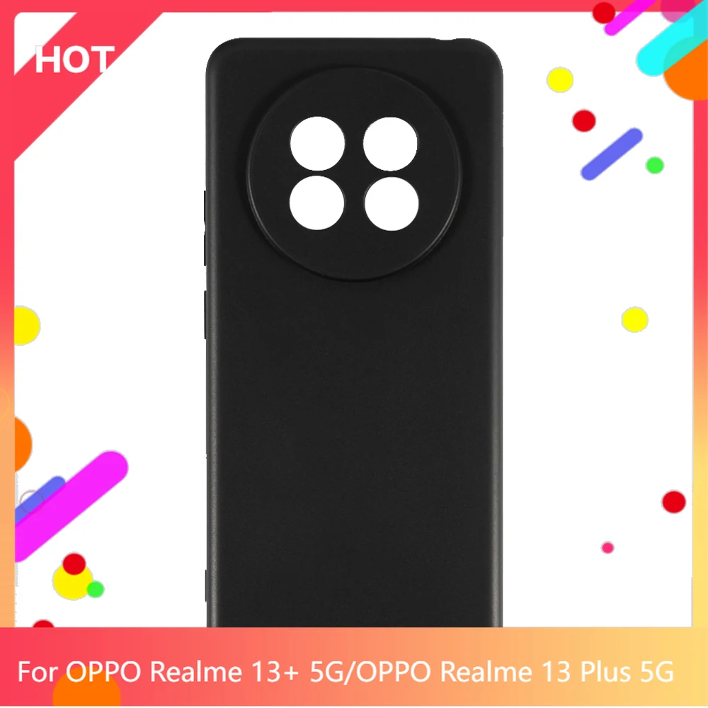 Realme 13+ 5G Case Matte Soft Silicone TPU Back Cover For OPPO Realme 13 Plus 5G Phone Case Slim shockproo