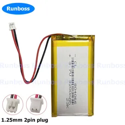 804169 804066 3.7V 3200mAh 1.25mm 2Pin Plug Lithium Polymer Battery For Open Source Console R36S Handheld Game Console Machine