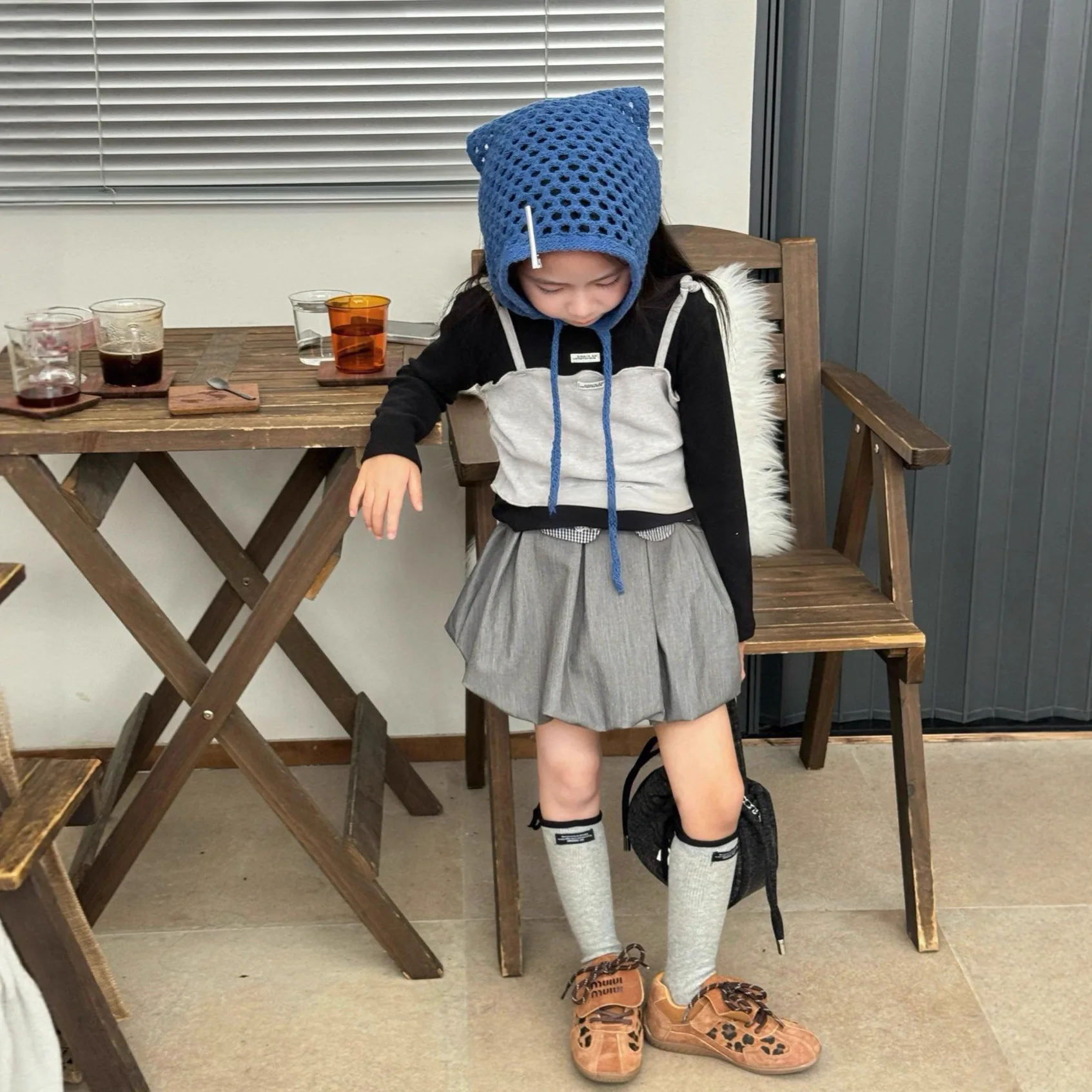 

Girls Suit 2025 Autumn New Children's Clothing Girls Baby Fashion Fake Two Bottom Shirt Skirt Two Sets of Casual Simple Match