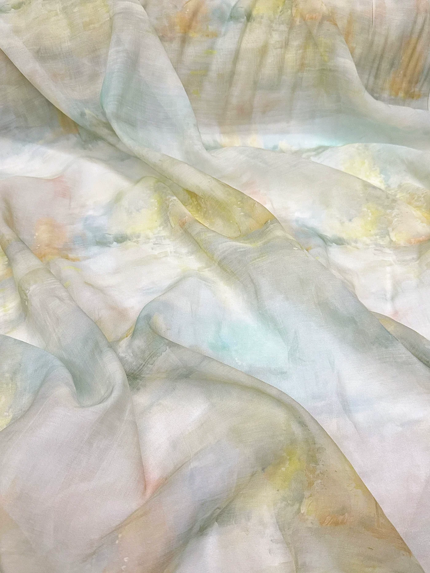 1yard Ink wash mixed color hazy gradient printing and dyeing fabric for clothing,Evening gown,Shirt designer diy sewing fabric