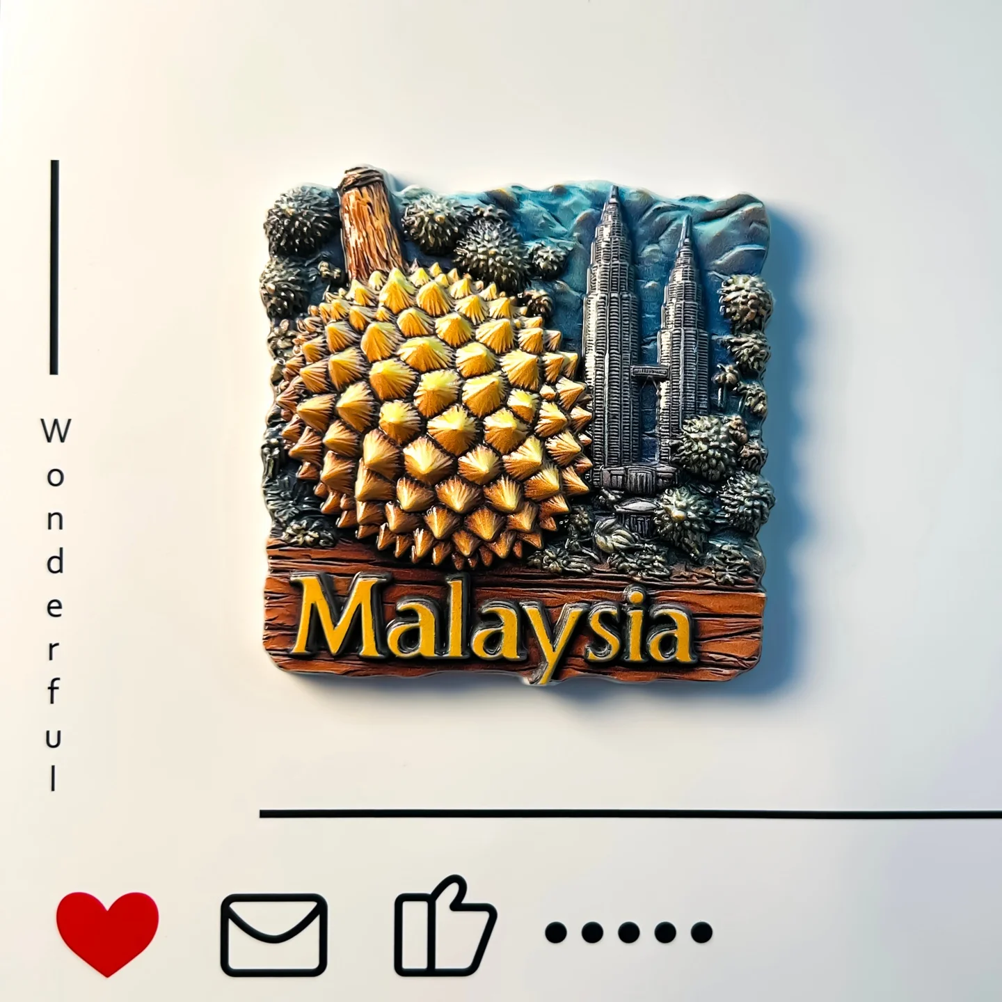 Malasia, Kuala Lumpur, Torres Gemelas de Petronas, Frutas Destacadas, Durian Cat Mountain King, Adhesivo para Refrigerador