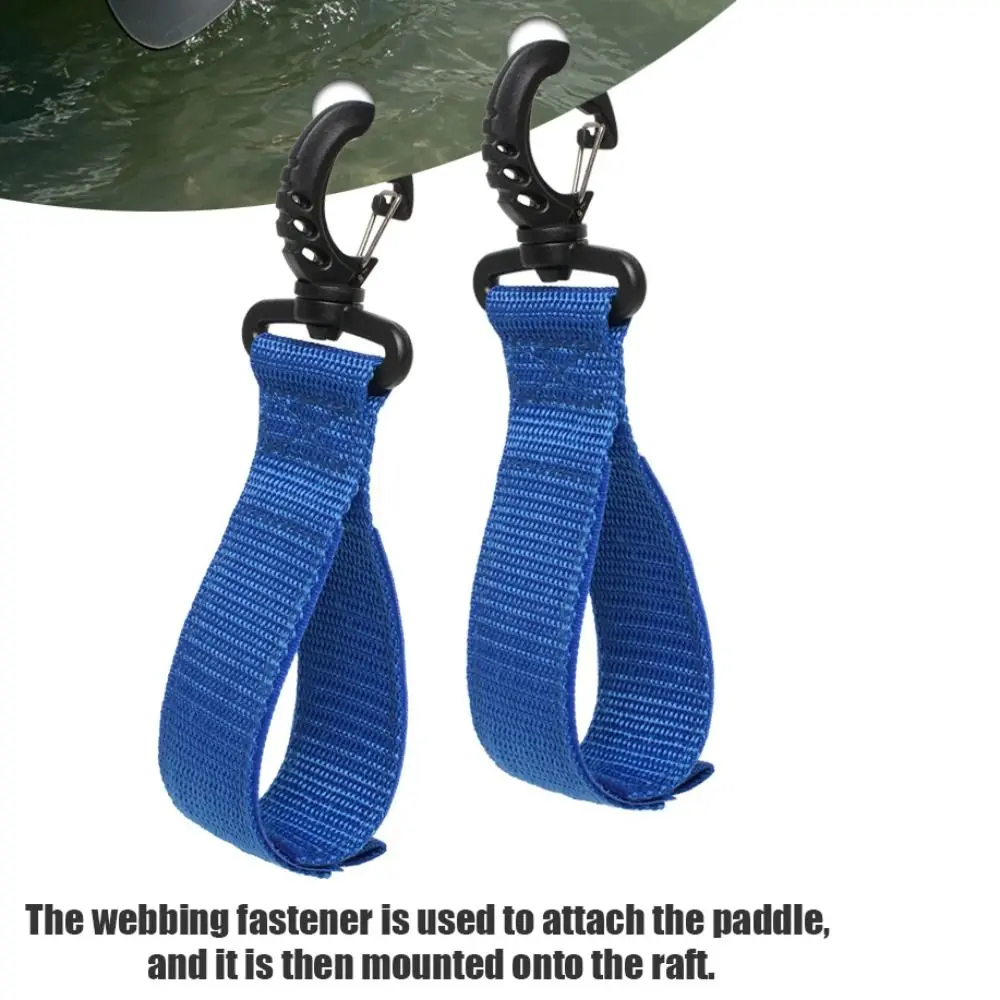 1 Pair Adjustable Strap Paddleboard Paddle Holder Strap Rotatable Hook Hook and Loop Kayak Paddle Keeper Durable
