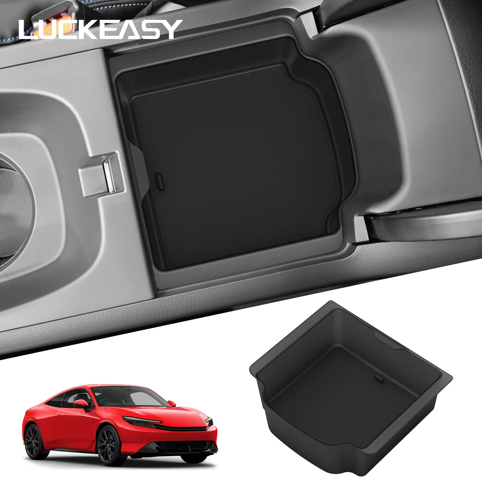 LUCKEASY für Honda Prelude 6. Generation BF1 2026 Auto-Aufbewahrungsbox Zubehör Mittelkonsole Armlehnenbox Organizer Ablagefach