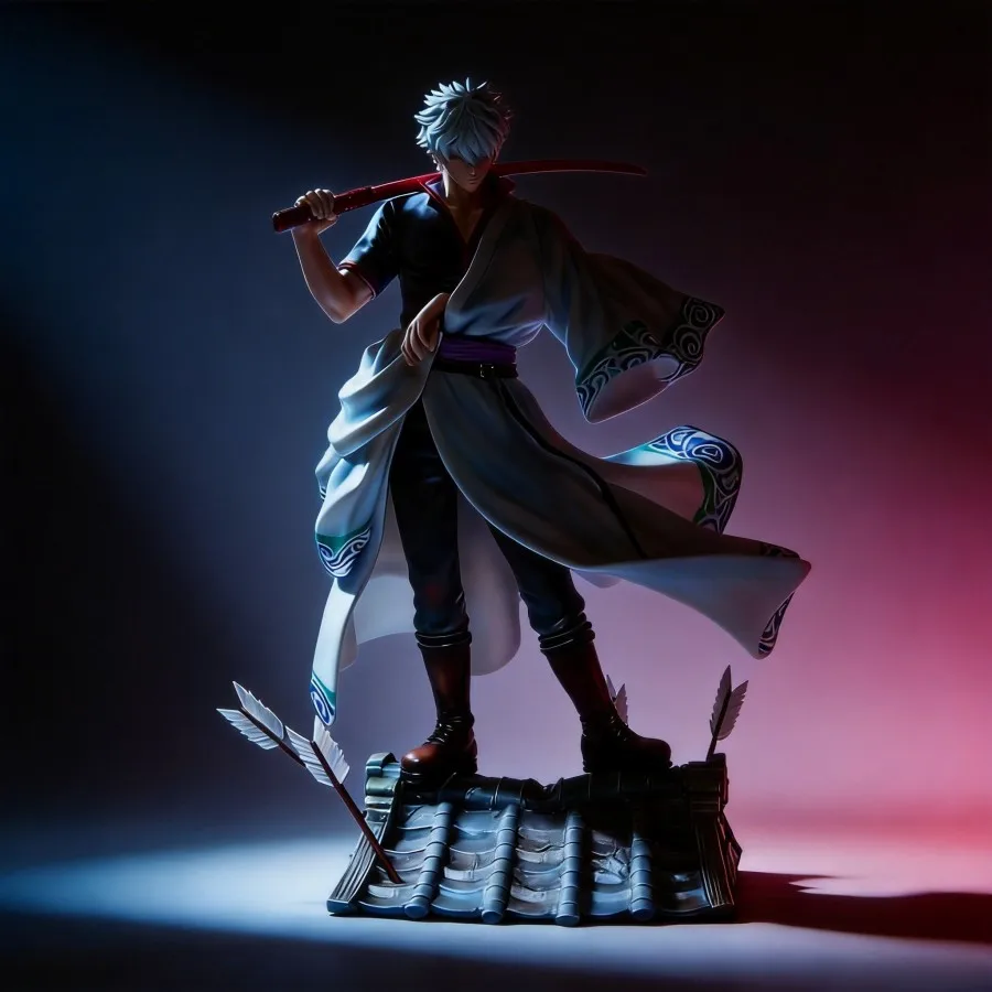 

Anime Gintama Sakata Gintoki Figure 30cm Collectible Model Toy Statue Decoration Gift for Fans