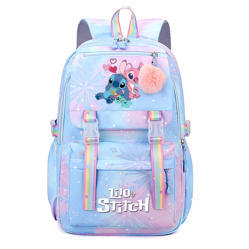 Disney Lilo Stitch Backpack Large Capacity Bookbag for Children Girl Back To School Bookbag Women Travel Bag Kid Gift Mochila