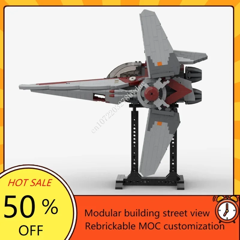 1736PCS MOC Space Battle UCS V-Wing Starfighter Model Custom Puzzles Technology DIY Creative Assembly Toys Adult Gifts