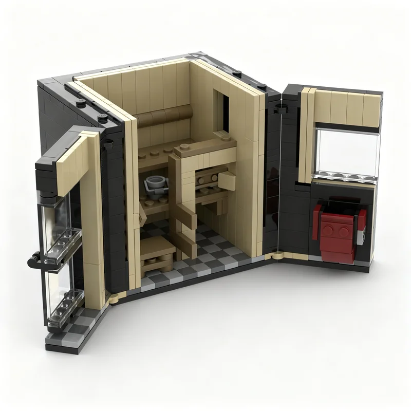 478pcs MOC City Small Finnish Sauna Model Building Blocks Christmas Gift Toy Architecture Assemble Brick Creative Collection