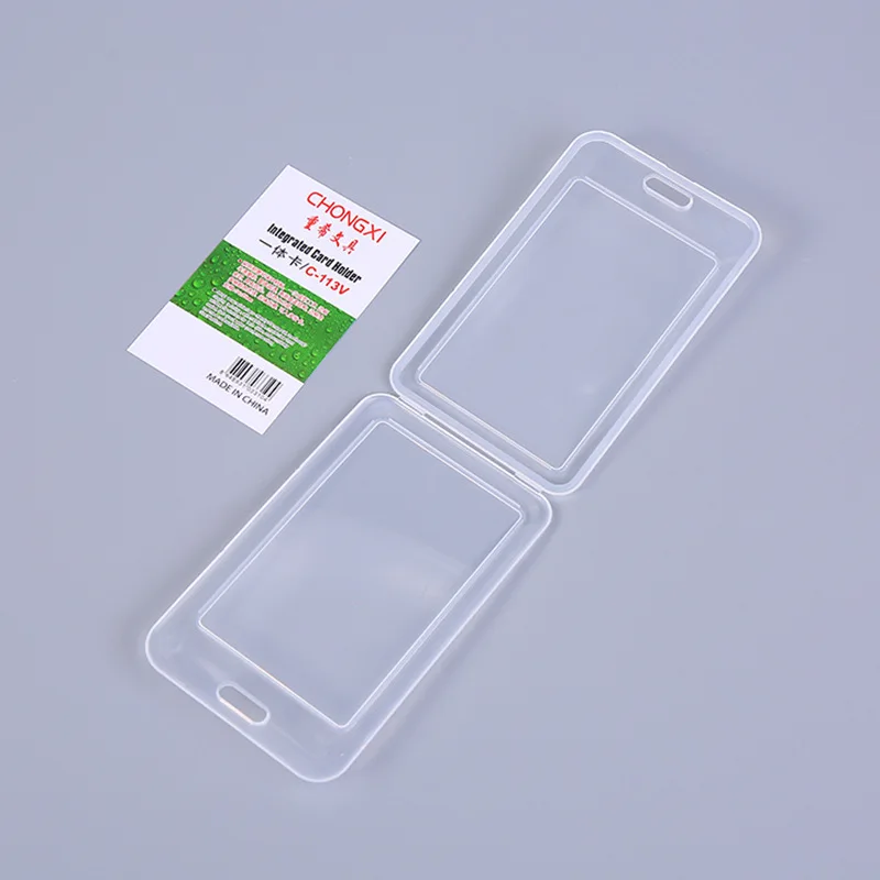 Employee's Pass Work Card Holder Transparent ID Tag Case Cover Protector Working Permit Case Sleeve