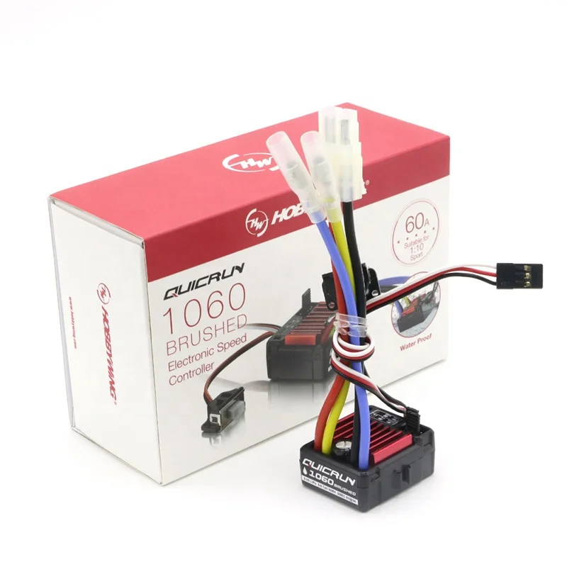 

Waterproof ESC Quic Run 1060 60A Brushed Electronic Governor Brushed Speed Controller For 1/10 RC Car esc