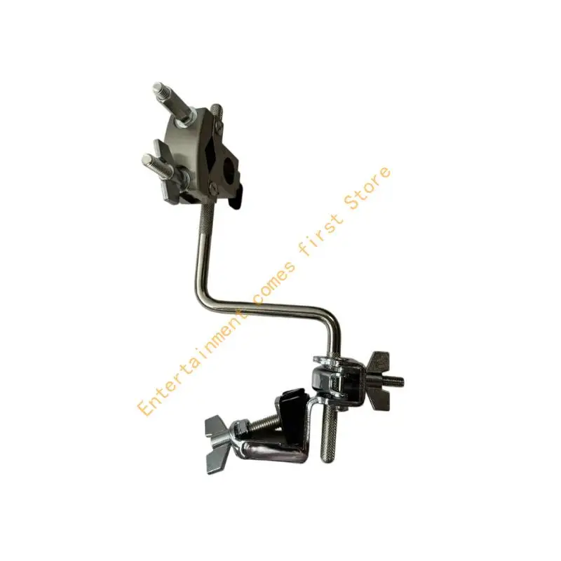 Drum Clamp Mounting Bracket for Kick Drum Hardware, Metal Joining Rod with Adjustable Fasteners for Practice Use, Stage Mounting