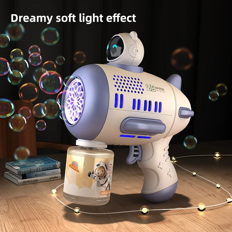 Astronaut Automatic Bubble Machine for Children Bubble Gun Soap Bubble Maker for Kid Bubble Blower Outdoor Toys Kids Gift