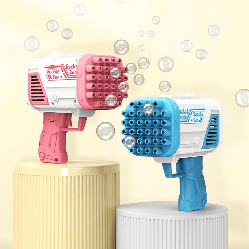 32 holes handheld bubble gun children's toy Gatling porous electric bubble machine without battery bubble water
