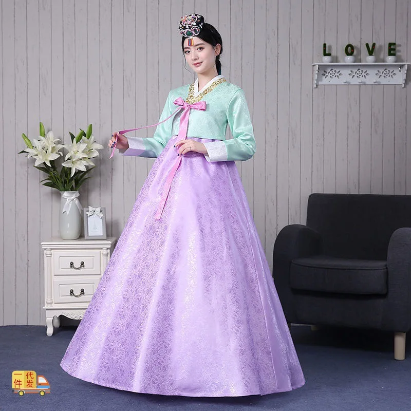 Women's Hanbok Skirt Traditional Costume Korean Costume Dance Costume National Style Dress Court Suit