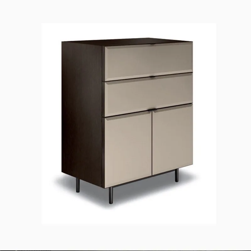 CX Modern Simple Light Luxury Solid Wood Bedside Table Bed and Breakfast Bedroom Model Room Bedside Locker