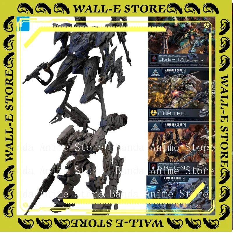 

В наличии: Оригинальная фигурка Bandai ARMORED CORE VI NIGHTFALL STEEL HAZE BD-011 MELANDER Liger Tail CC-2000 ORBITER 30MM, модель из аниме