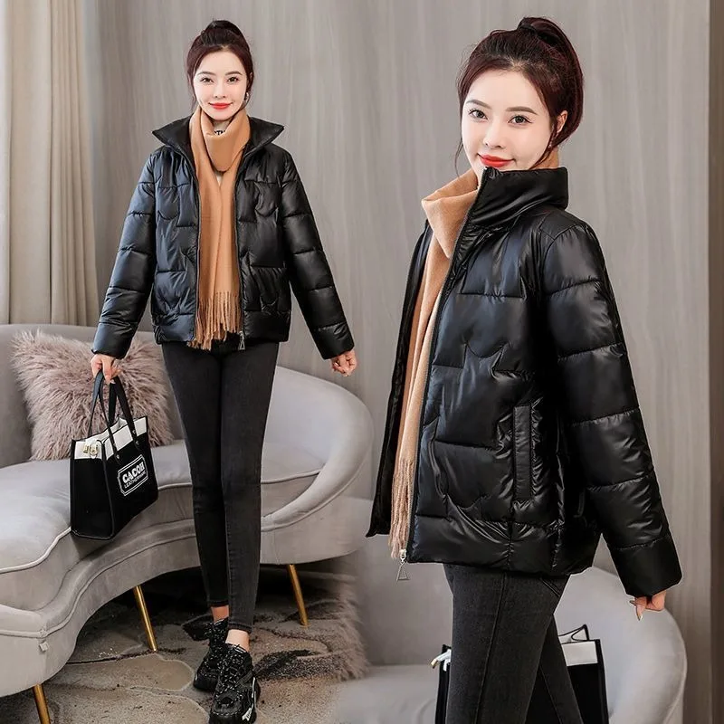 2023 New Women Down Cotton Coat Winter Jacket Female Arge Size Short-Length Loose Parkas Hin Thin Outwear Warm Fashion Overcoat