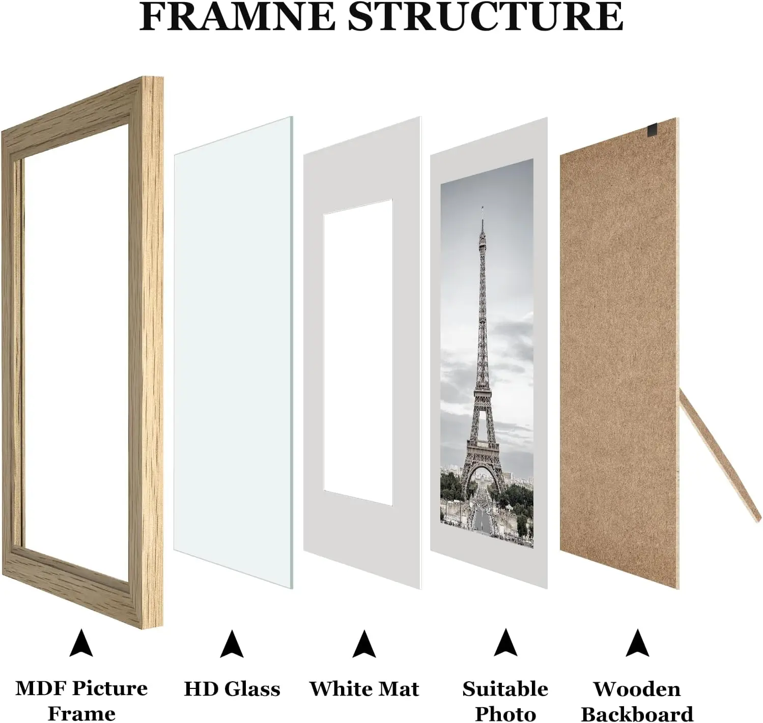 

Picture Frames Set of 10, Picture Frames Collage Wall Decor with 8x10 5x7 4x6 Frames in 3 Different Finishes