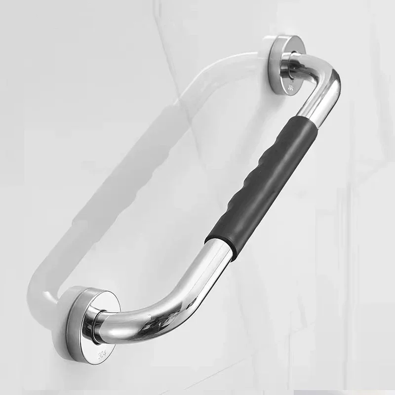 

Shower Toilet Handrail Stainless Steel/Plastic Bathroom Tub Grab Bar Anti Slip Prevent Falls for Elderly Safety Support Handle