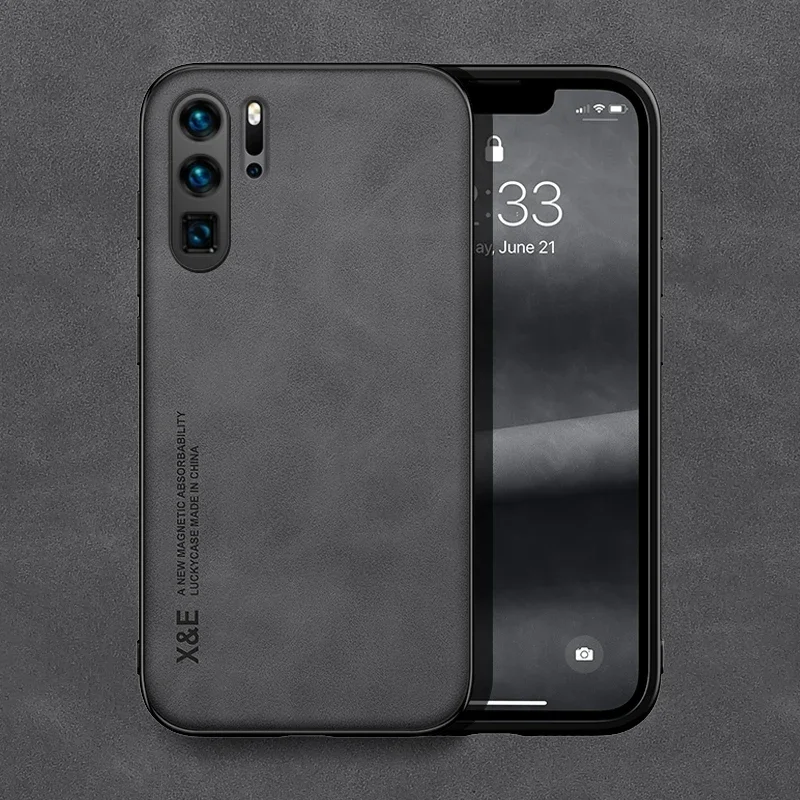 Custodia magnetica in pelle di lusso per Huawei P30 P40 P20 Pro Lite P30Pro P30Lite P20Pro P Mate 20 Mate20 Cover opaca con piastra metallica