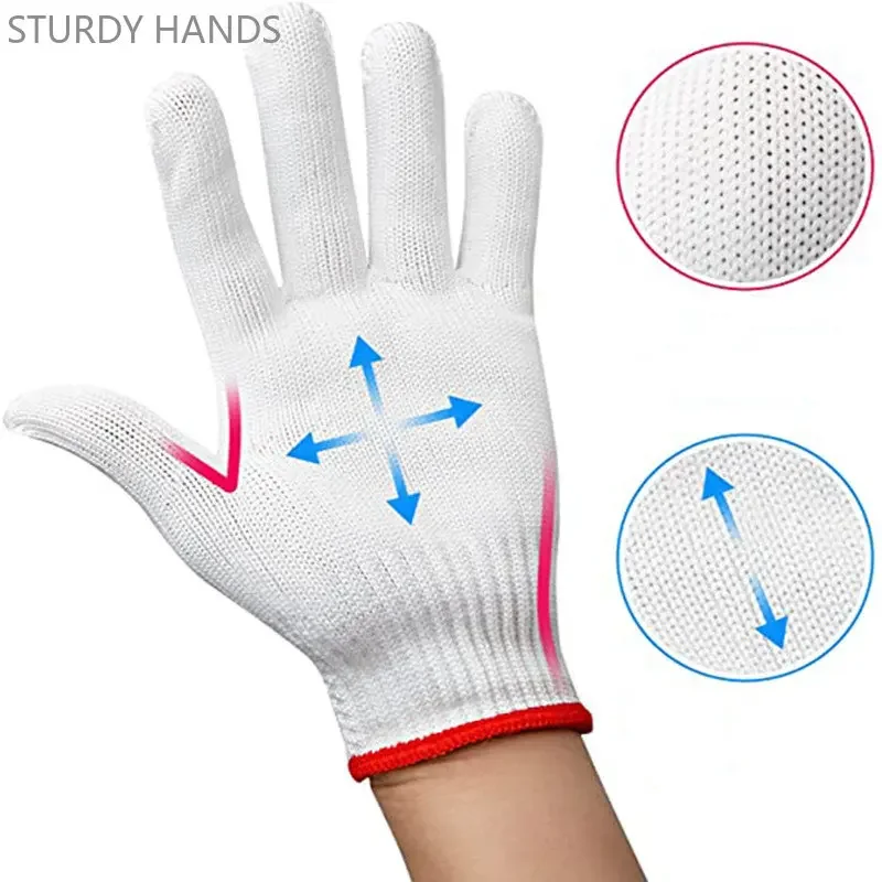 12 Pairs Wear-Resistant Ventilate Work Gloves Women Men Material Cotton Yarn Anti-Skid Knit Mitten Labor Protection Gardening