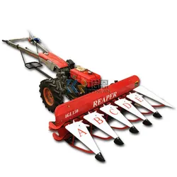 Hand Reaper for Paddy Corn Use Alfalfa Harvester Machinery Mini Tractor Rice Wheat Sorghum Straw Grass Reaper for Farm