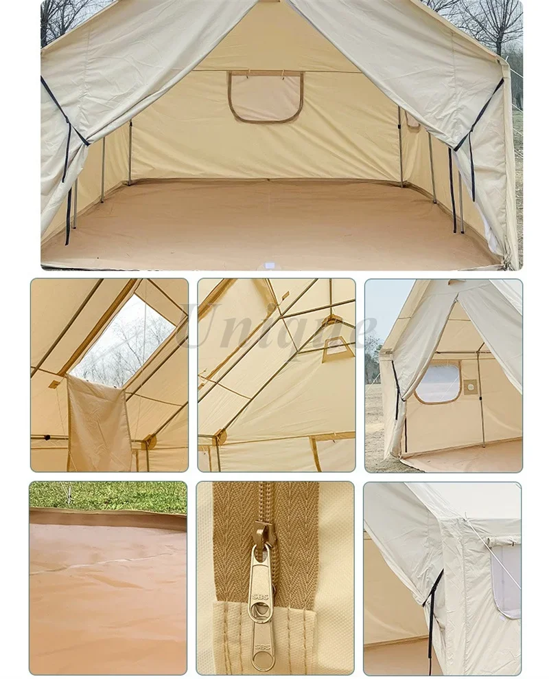 Outdoor Camping Light Luxury Cotton Indian Top Thickened Inner Frame Tent, Rainproof, Multi Person Tent