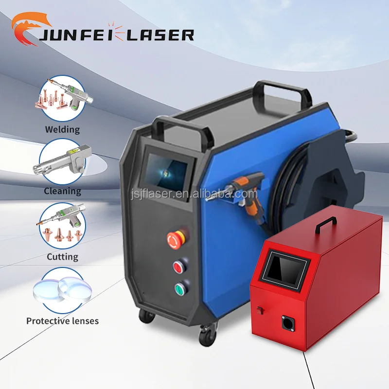 

5 in 1 1000W 1500W 3000W Air Cooler Max Manual Hand Laser Welder Fiber Cleaning Cutting Machine Metal Industry New Condition